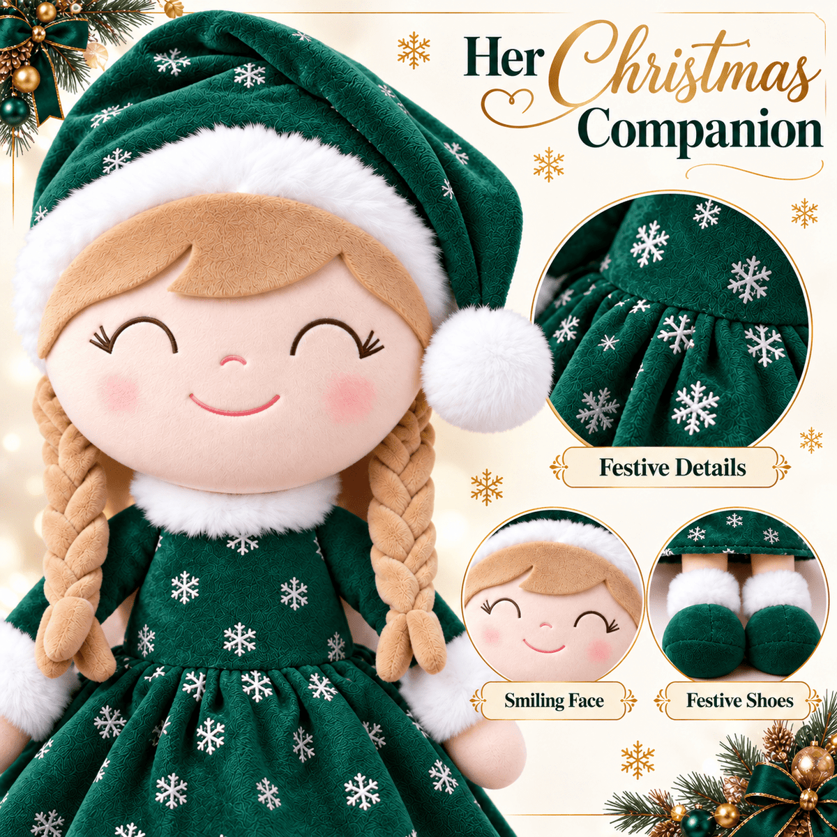 Gloveleya Christmas Doll Gift Box – 8-Piece 10th Anniversary Limited Edition – Green - Gloveleya Official