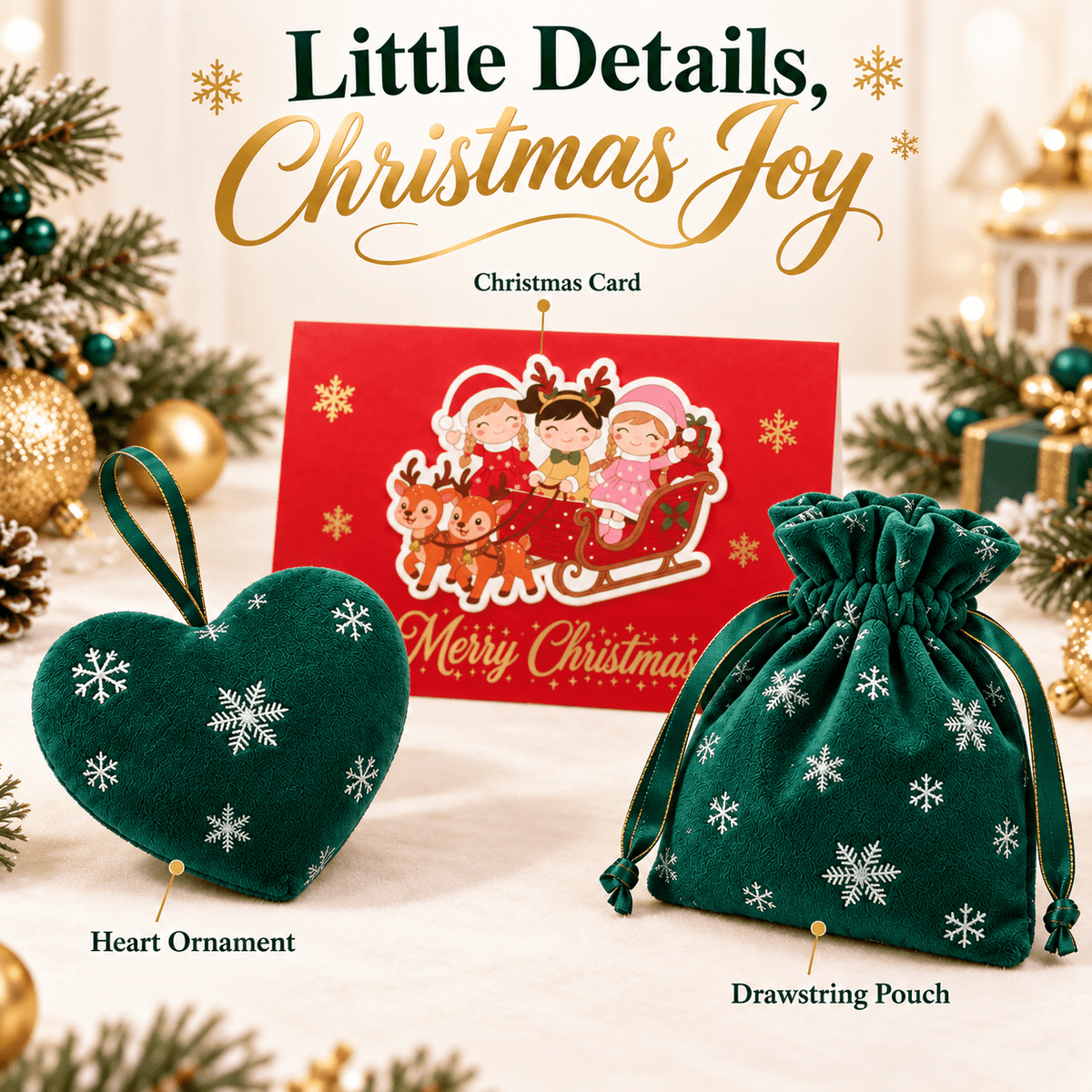 Gloveleya Christmas Doll Gift Box – 8-Piece 10th Anniversary Limited Edition – Green - Gloveleya Official