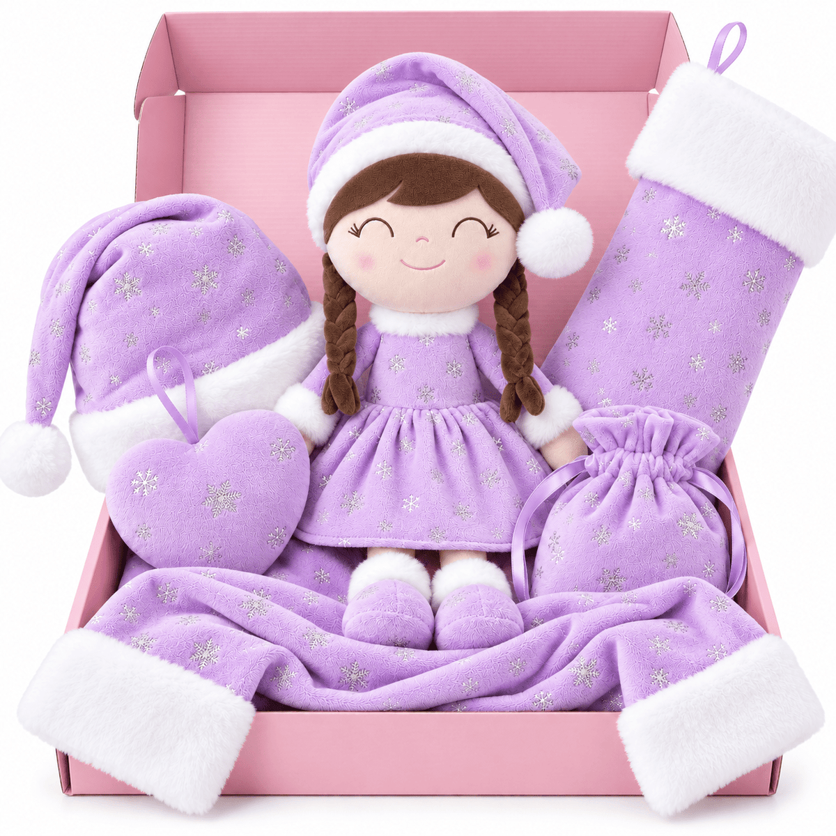 Gloveleya Christmas Doll Gift Box – 8-Piece 10th Anniversary Limited Edition – Purple - Gloveleya Official