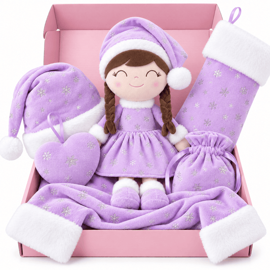 Gloveleya Christmas Doll Gift Box – 8-Piece 10th Anniversary Limited Edition – Purple - Gloveleya Official