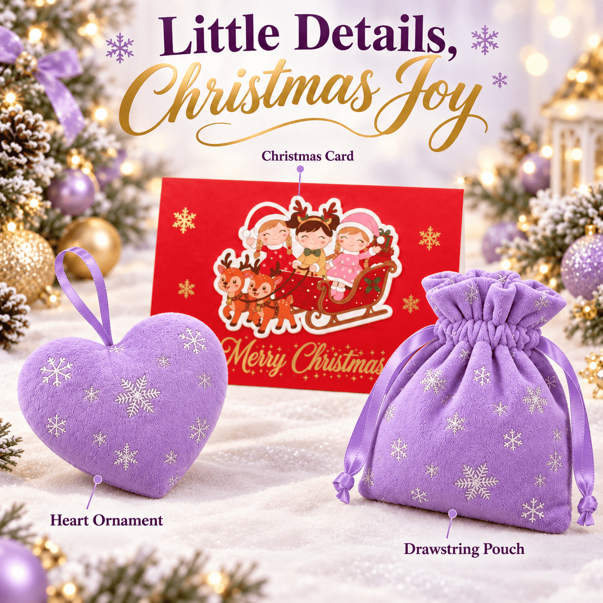 Gloveleya Christmas Doll Gift Box – 8-Piece 10th Anniversary Limited Edition – Purple - Gloveleya Official