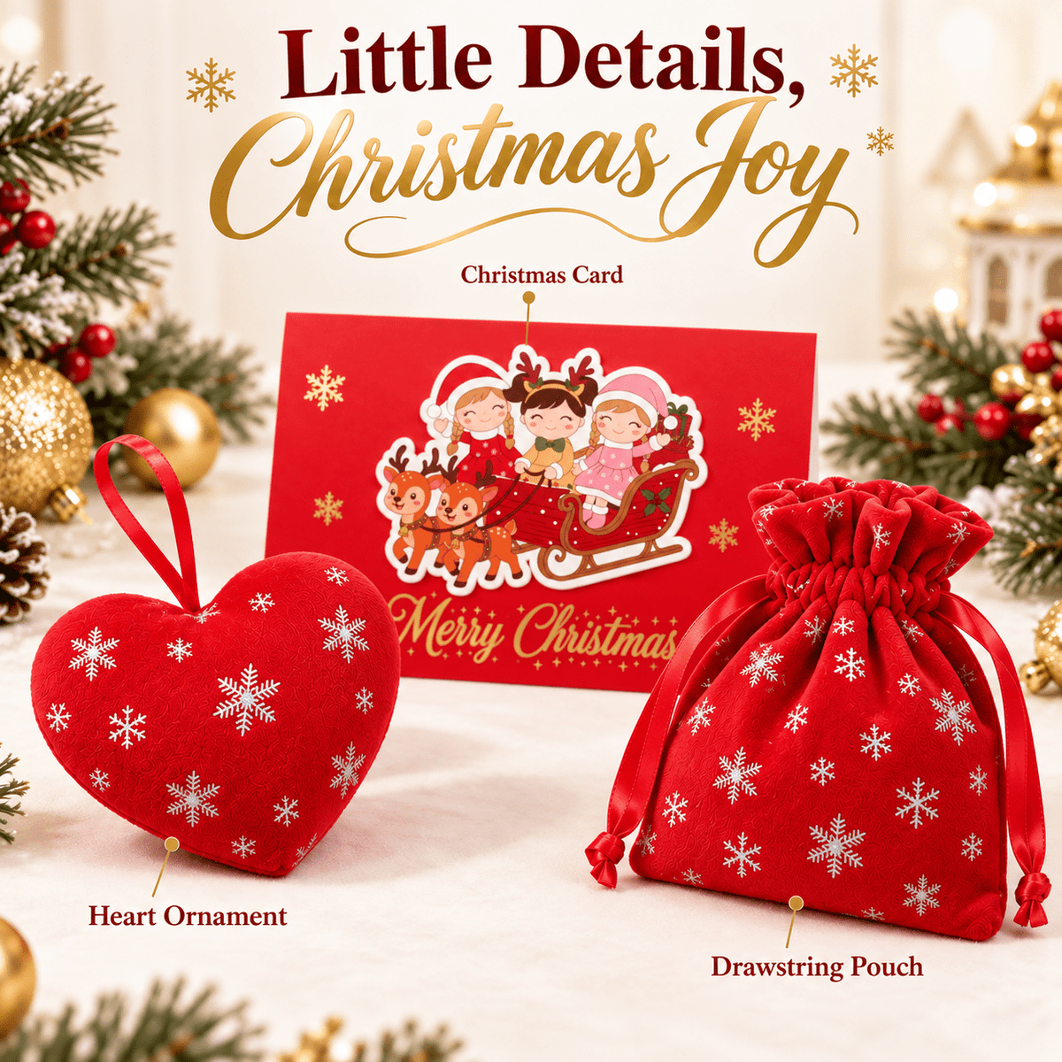 Gloveleya Christmas Doll Gift Box – 8-Piece 10th Anniversary Limited Edition – Red, Light Skin - Gloveleya Official