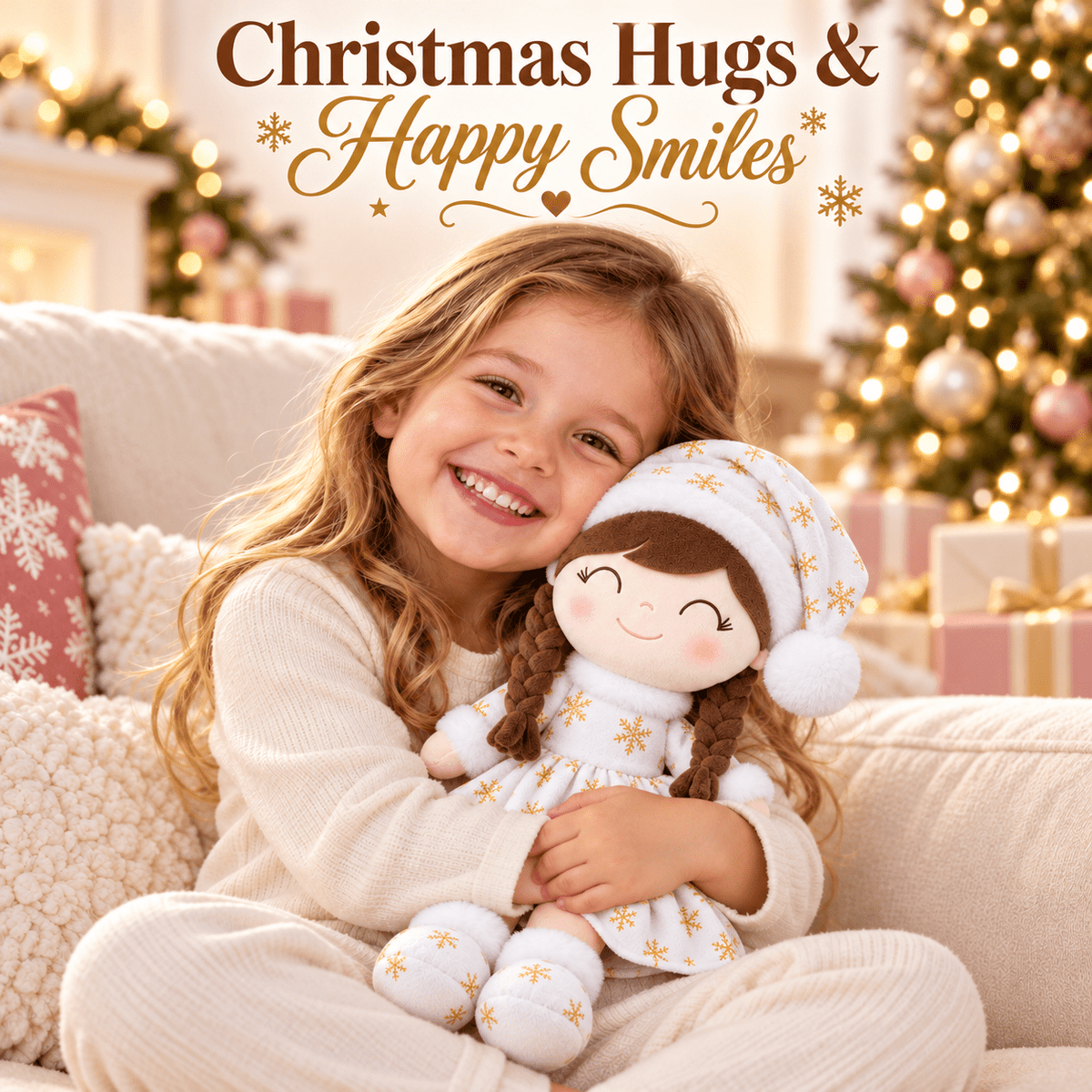 Gloveleya Christmas Doll Gift Box – 8-Piece 10th Anniversary Limited Edition – White & Gold - Gloveleya Official
