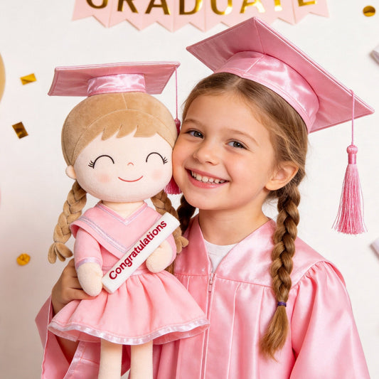 Gloveleya Class of 2026 Personalized Graduation Plush Doll - 16" Custom Kindergarten & School Gift for Girls - Gloveleya Official