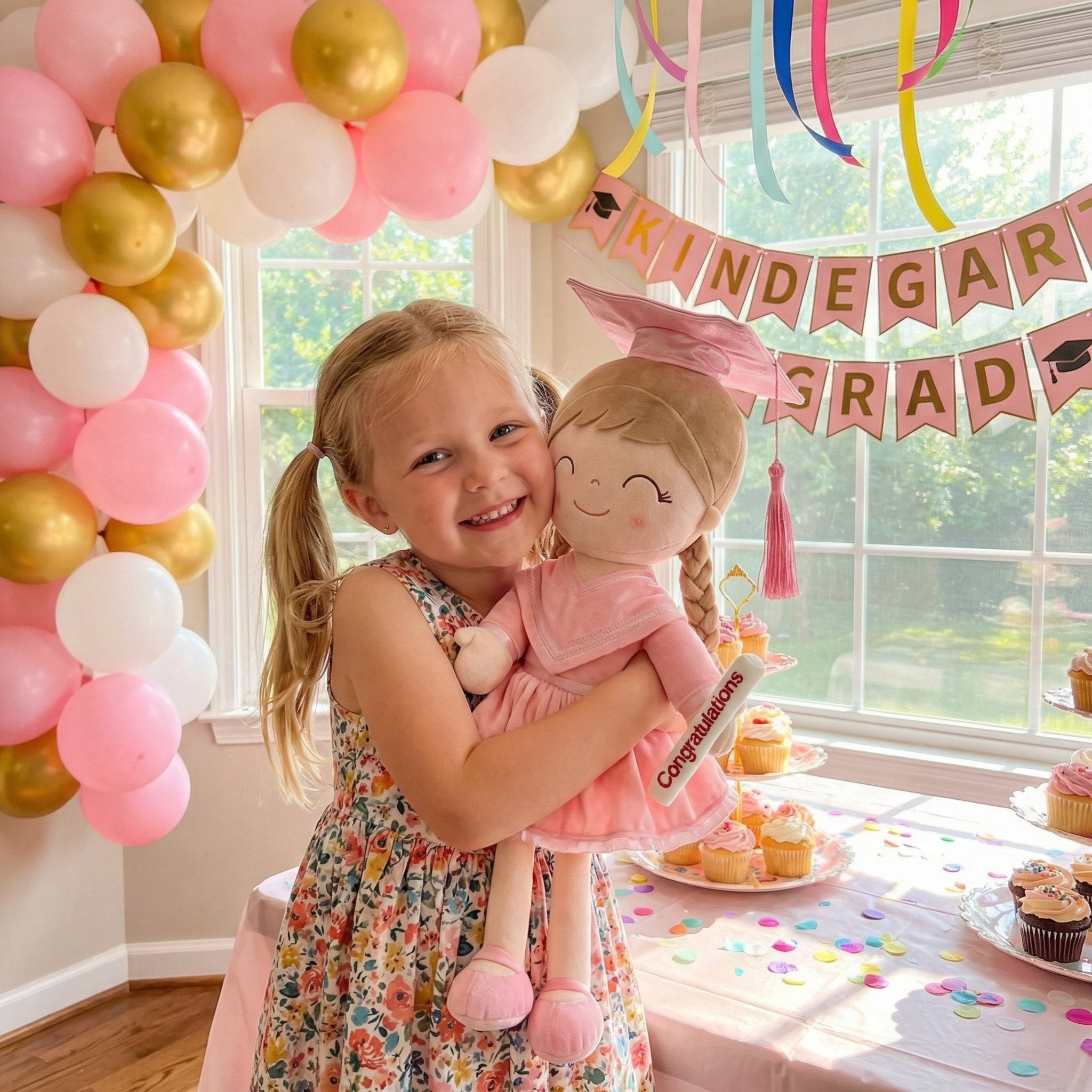 Gloveleya Class of 2026 Personalized Graduation Plush Doll - 16" Custom Kindergarten & School Gift for Girls - Gloveleya Official