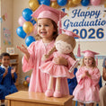 Load image into Gallery viewer, Gloveleya Class of 2026 Personalized Graduation Plush Doll - 16" Custom Kindergarten & School Gift for Girls - Gloveleya Official
