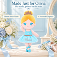 Load image into Gallery viewer, Gloveleya blue classic ballerina doll - personalized gift image 3
