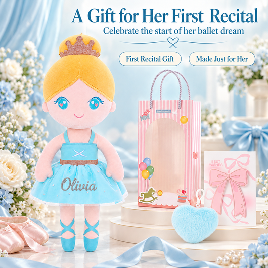 Gloveleya blue classic ballerina doll - personalized gift image 4