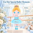 Load image into Gallery viewer, Gloveleya blue classic ballerina doll - personalized gift image 12
