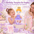 Load image into Gallery viewer, Gloveleya purple classic ballerina doll - personalized gift image 8
