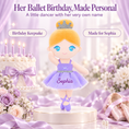 Load image into Gallery viewer, Gloveleya purple classic ballerina doll - personalized gift image 9
