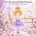 Load image into Gallery viewer, Gloveleya purple classic ballerina doll - personalized gift image 12
