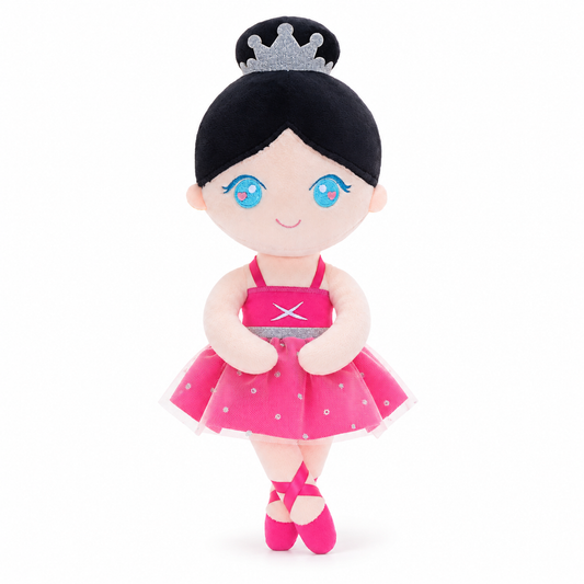 Gloveleya rose classic ballerina doll - white background view 2