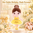 Charger l'image dans la visionneuse de la galerie, Gloveleya yellow classic ballerina doll - personalized gift image 9
