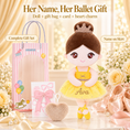 Charger l'image dans la visionneuse de la galerie, Gloveleya yellow classic ballerina doll - personalized gift image 11
