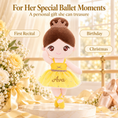 Charger l'image dans la visionneuse de la galerie, Gloveleya yellow classic ballerina doll - personalized gift image 12
