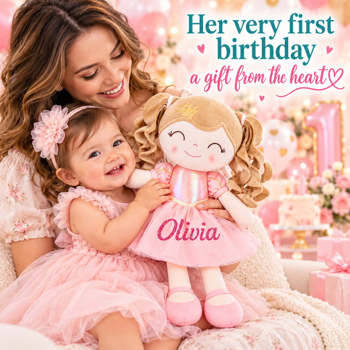 Gloveleya personalized crown princess doll - birthday gift gallery 4