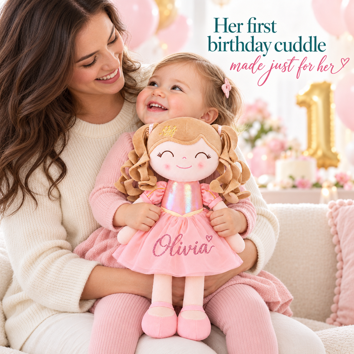 Gloveleya personalized crown princess doll - birthday gift gallery 6