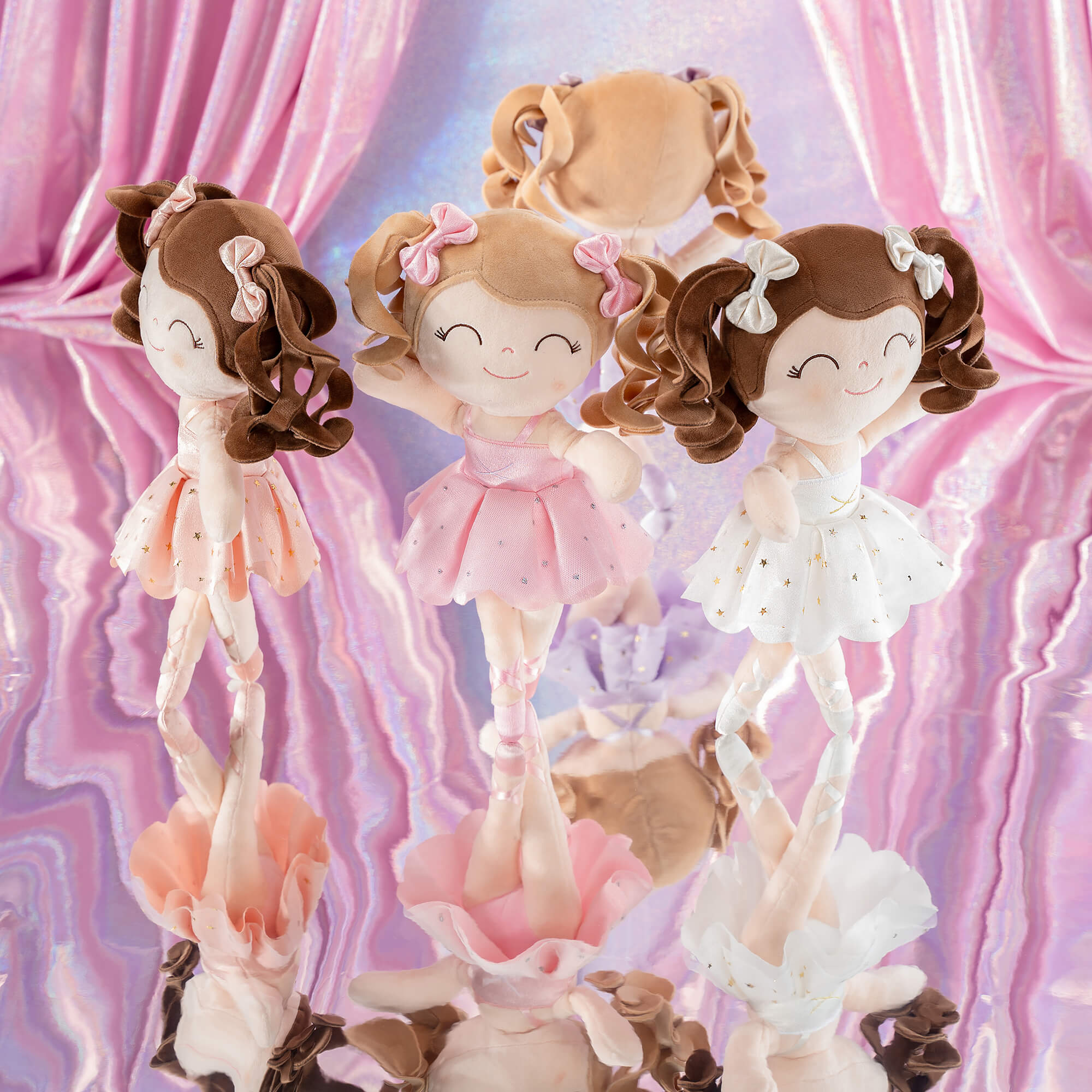 Gloveleya 14-inch Personalized Plush Dolls Curly Ballerina Series Ballet Dream