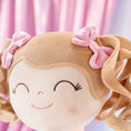Load image into Gallery viewer, Gloveleya 9-inch Personalized Plush Curly Ballet Girl Dolls Backpack Peach Ballet Dream
