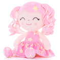Cargar la imagen en la vista de la galería, Gloveleya 12-inch Curly Hair Baby Star Dress Doll Black Pink

