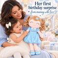 Load image into Gallery viewer, Gloveleya personalized curly hair princess doll, blue, gift gallery 4
