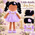 Load image into Gallery viewer, Gloveleya personalized curly hair princess doll, brown skin purple, gift gallery 8

