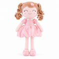 Load image into Gallery viewer, Gloveleya curly hair princess doll, pink, white background
