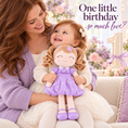 Load image into Gallery viewer, Gloveleya personalized curly hair princess doll, purple, gift gallery 6
