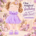 Load image into Gallery viewer, Gloveleya personalized curly hair princess doll, purple, gift gallery 9
