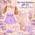 Load image into Gallery viewer, Gloveleya personalized curly hair princess doll, purple, gift gallery 10
