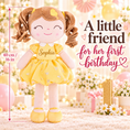 Load image into Gallery viewer, Gloveleya personalized curly hair princess doll, yellow, gift gallery 3
