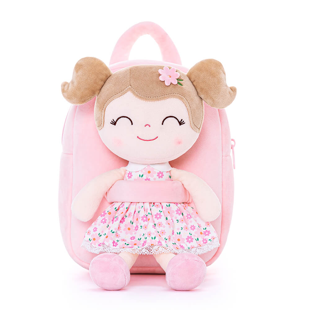 Gloveleya 9-inch Personalized Flower Fairy  Girls Dolls Backpacks Pink Sunflower - Gloveleya Offical