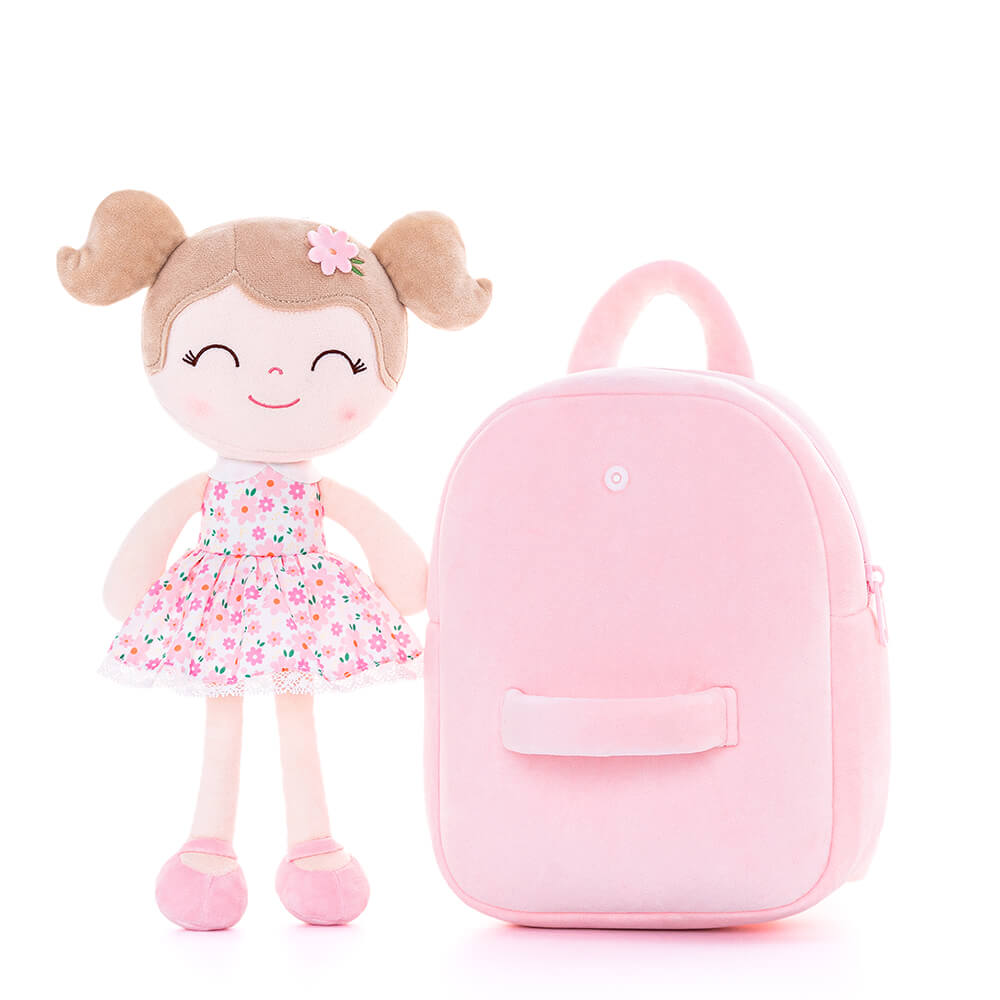 Gloveleya 9-inch Personalized Flower Fairy  Girls Dolls Backpacks Pink Sunflower - Gloveleya Offical