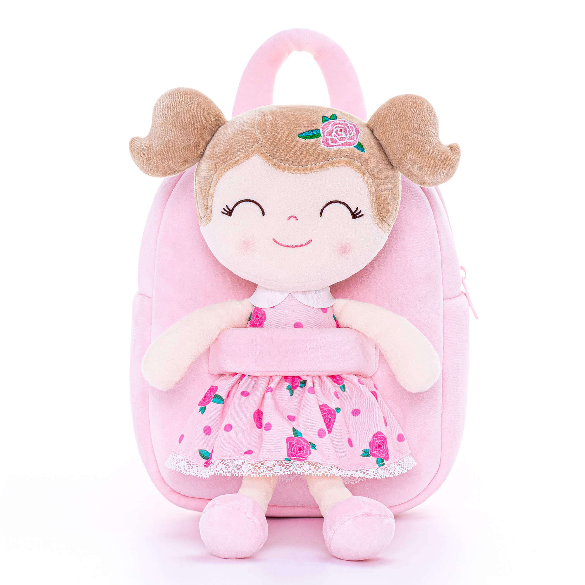 Gloveleya 9-inch Personalized Flower Fairy  Girls Dolls Backpacks Pink Rose - Gloveleya Offical