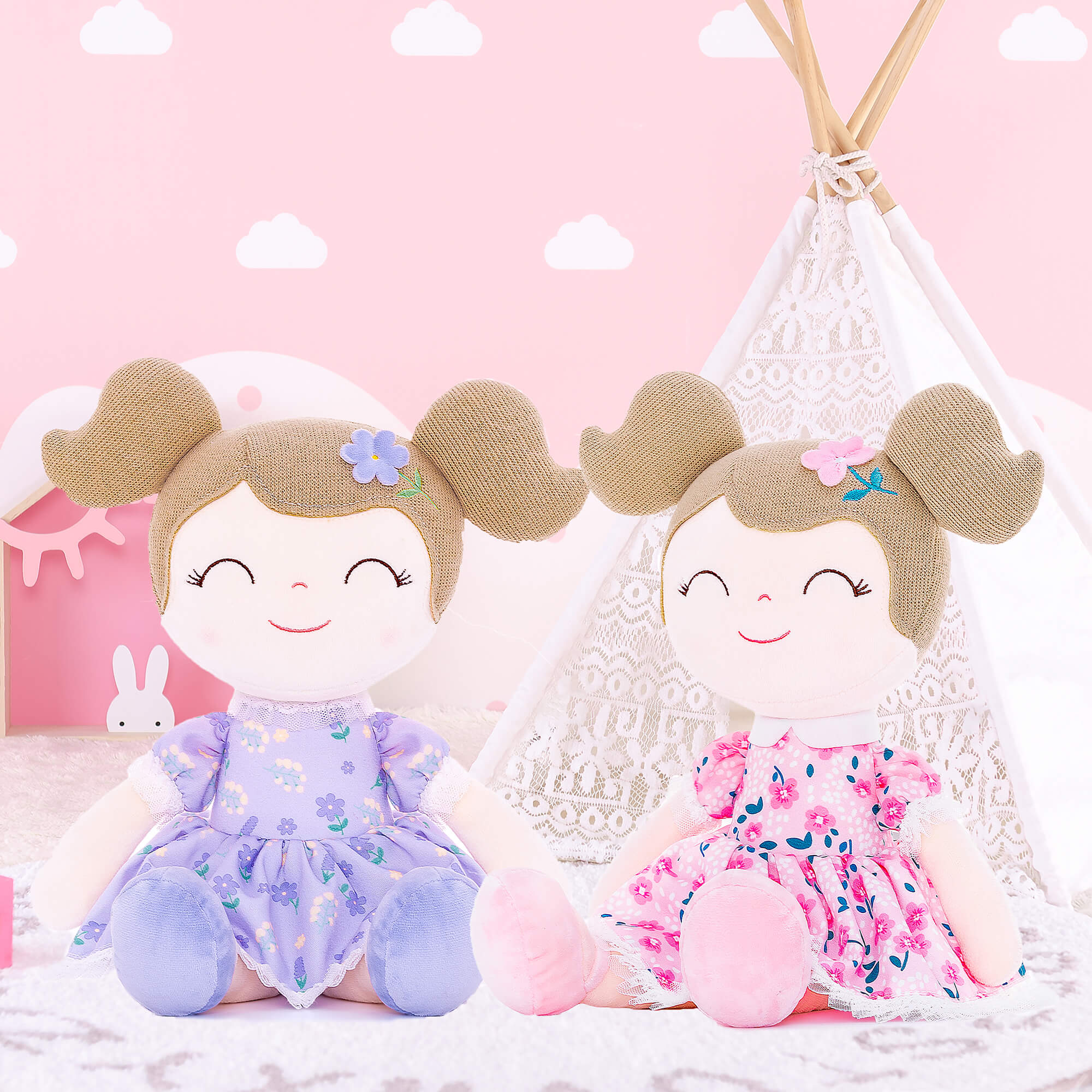 Gloveleya 16-inch Flower Fairy  Girls Dolls Cherry Blossoms