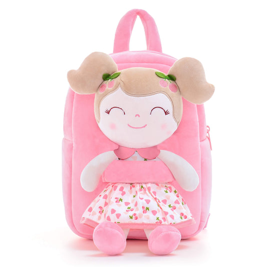 Gloveleya 9-inch Personalized Fruit Dolls Backpacks Pink Cherry