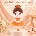 Cargar la imagen en la vista de la galería, Gloveleya orange glass ballet doll - 她的芭蕾梦想
