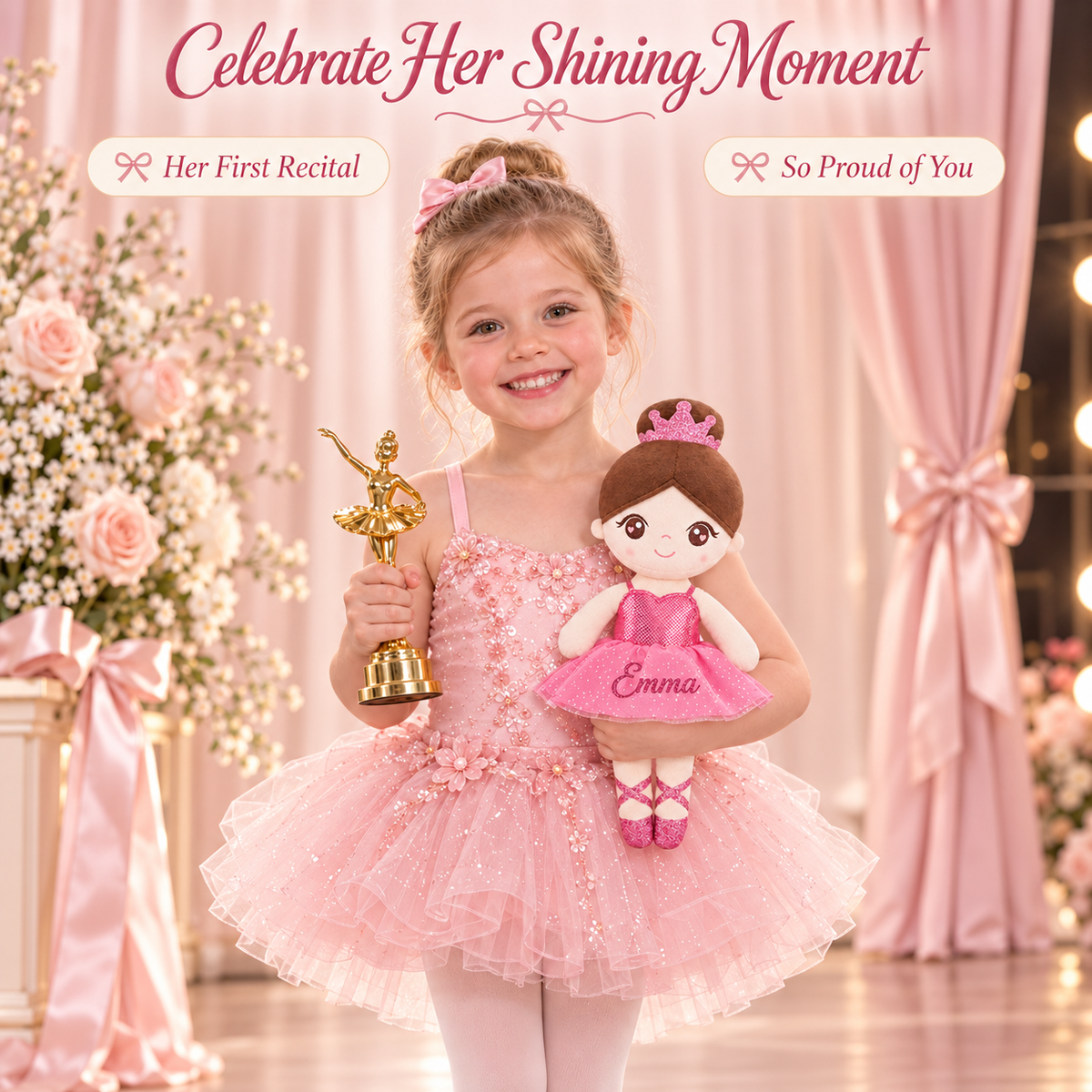 Gloveleya pink glass ballet doll - 女孩芭蕾获奖