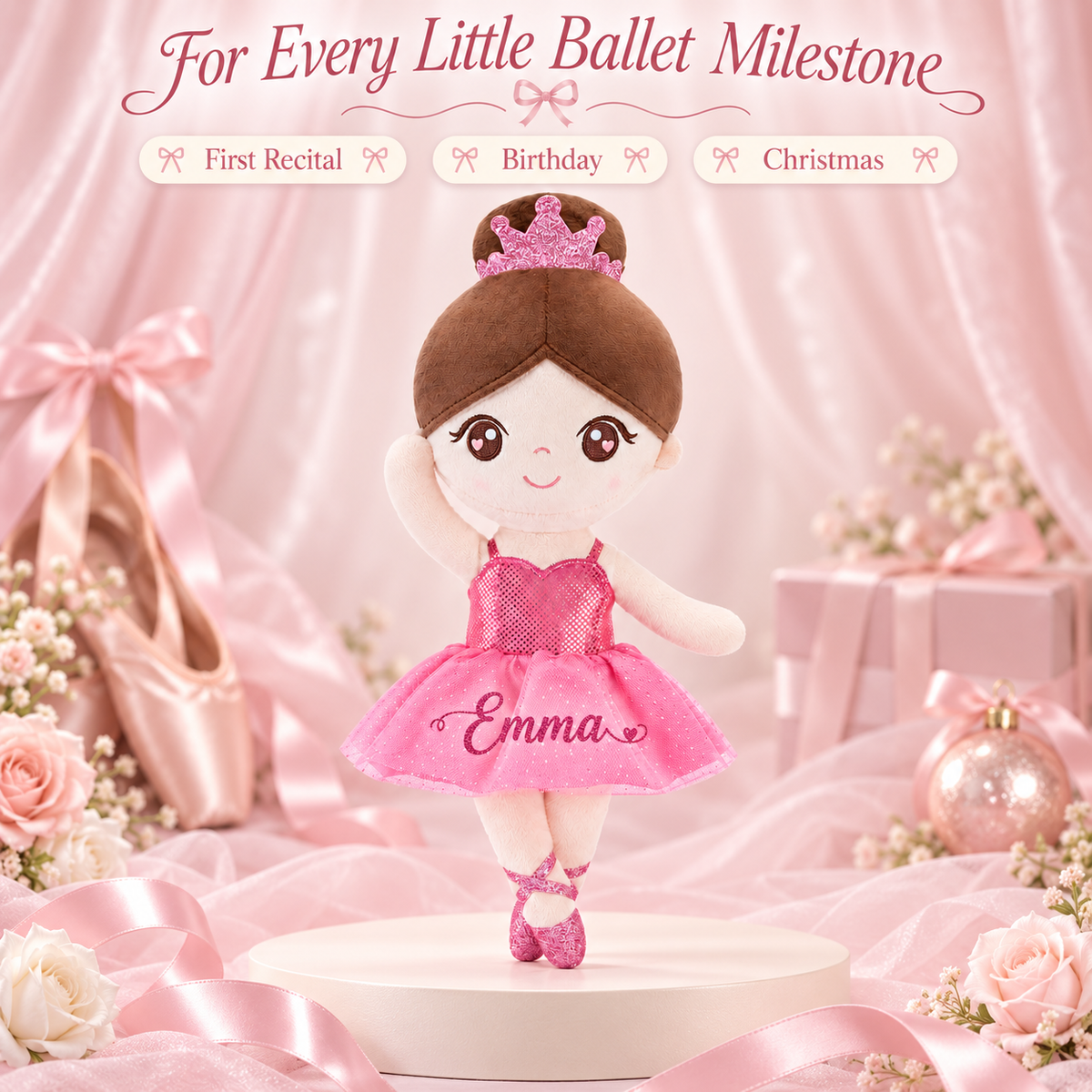 Gloveleya pink glass ballet doll - 多场合定制礼物