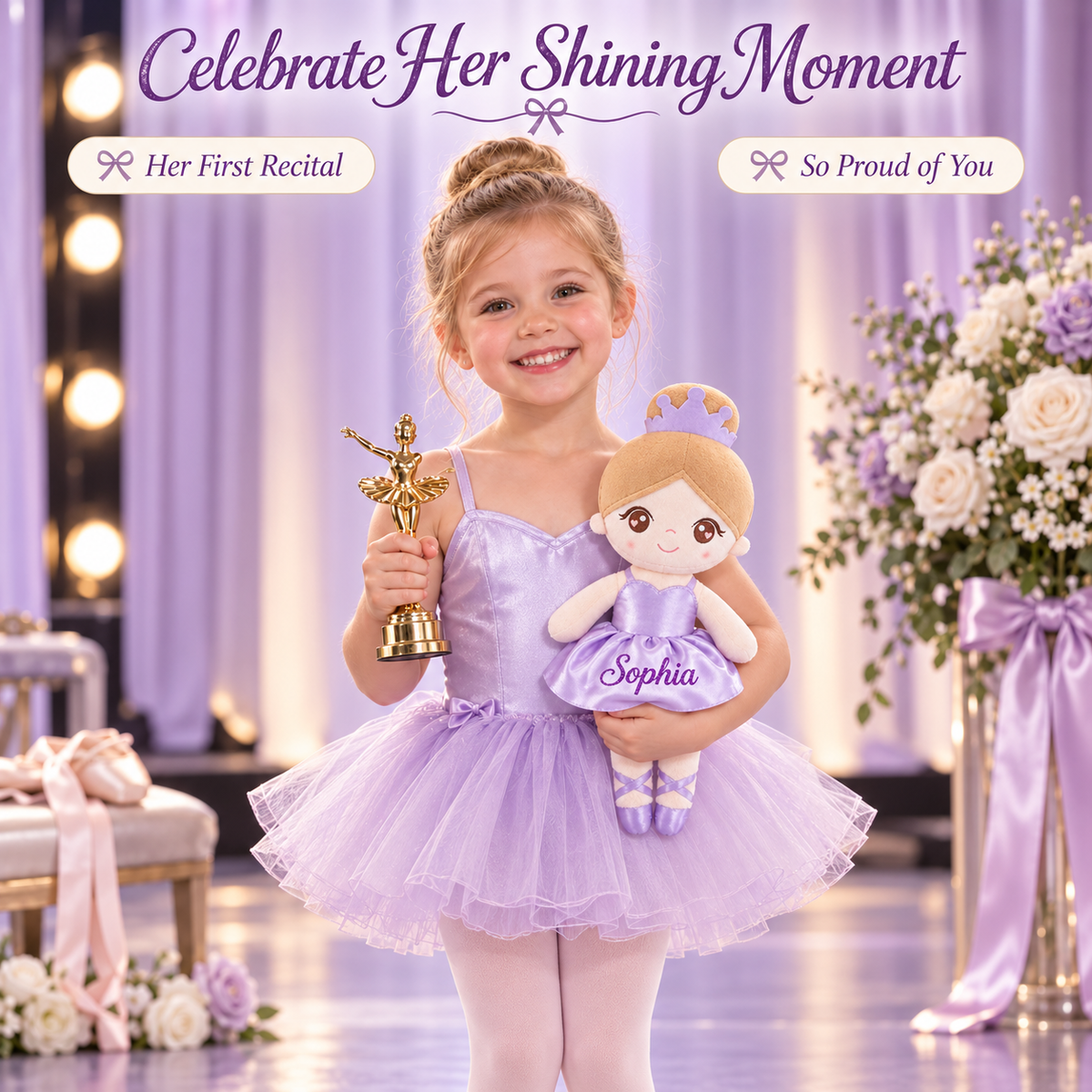 Gloveleya purple glass ballet doll - 女孩芭蕾获奖