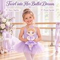 Load image into Gallery viewer, Gloveleya purple glass ballet doll - 女孩抱娃娃跳舞
