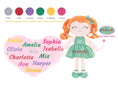 Cargar la imagen en la vista de la galería, Gloveleya 12-inch Personalized Curly Hair Glitter Pinstripe Dress Dolls  Series
