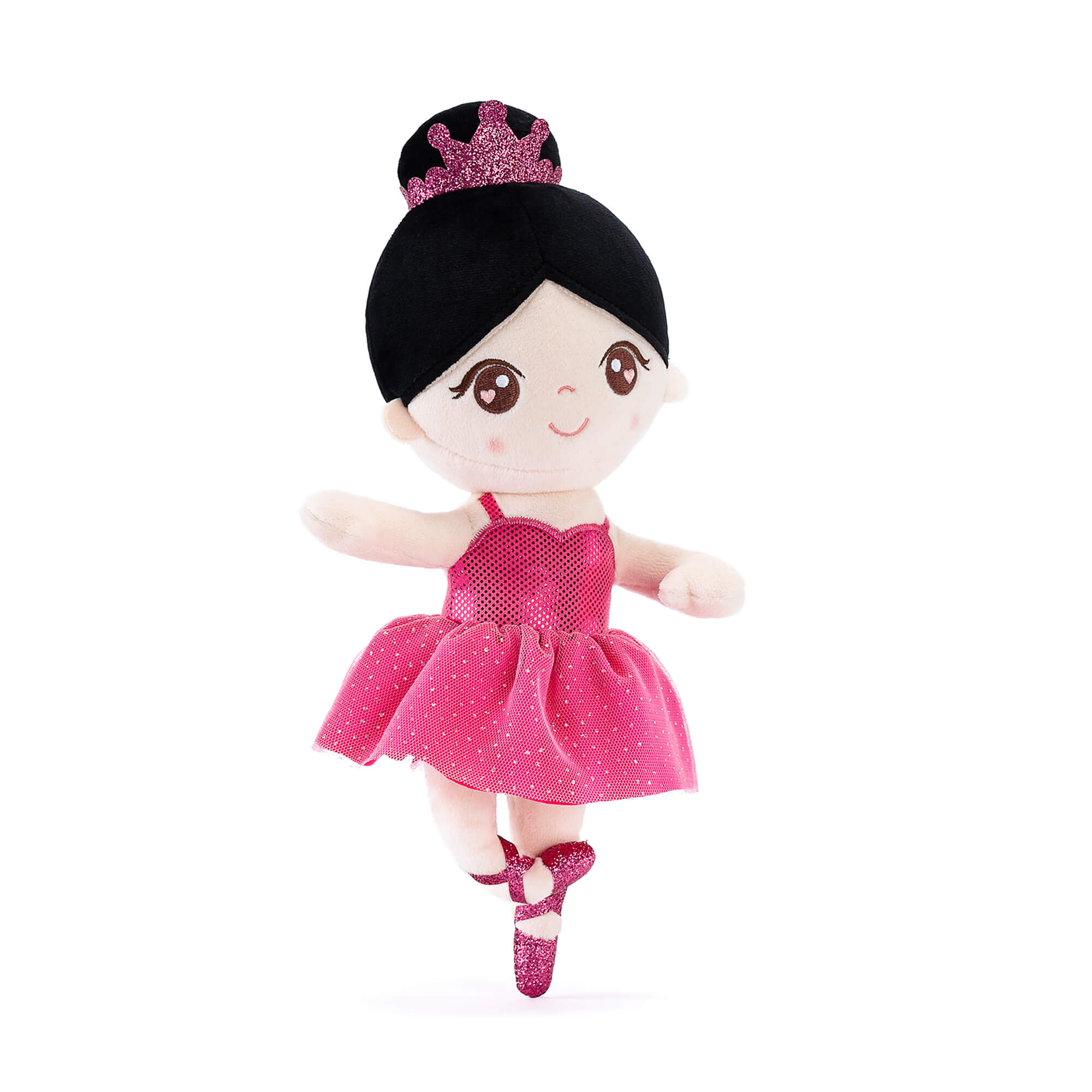 Gloveleya 13-inch Personalized Glass Ballet Girl Doll Rose