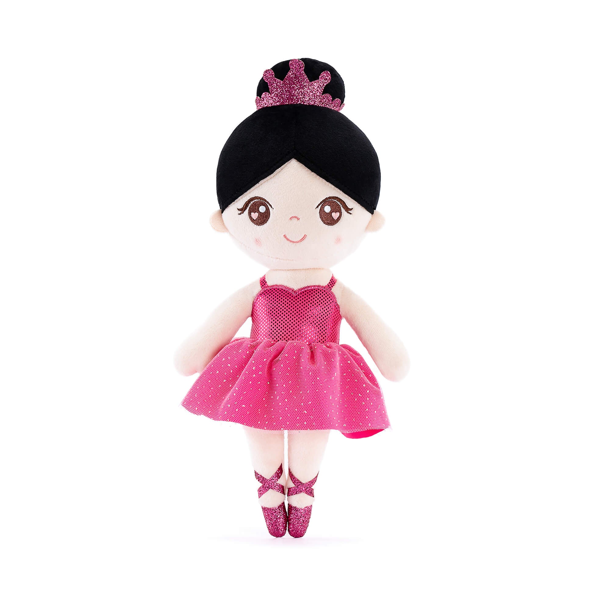 Gloveleya 13-inch Personalized Glass Ballet Girl Doll Rose