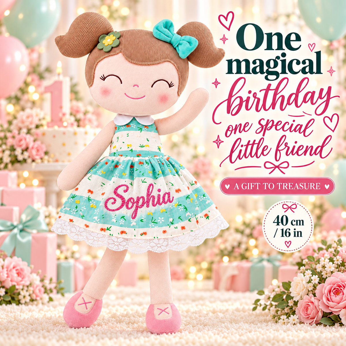 Gloveleya 16-inch green Spring Girl doll - personalized gift gallery 9
