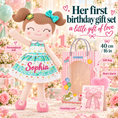 Load image into Gallery viewer, Gloveleya 16-inch green Spring Girl doll - personalized gift gallery 10
