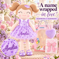 Load image into Gallery viewer, Gloveleya 16-inch purple Heart Princess doll - personalized gift gallery 2
