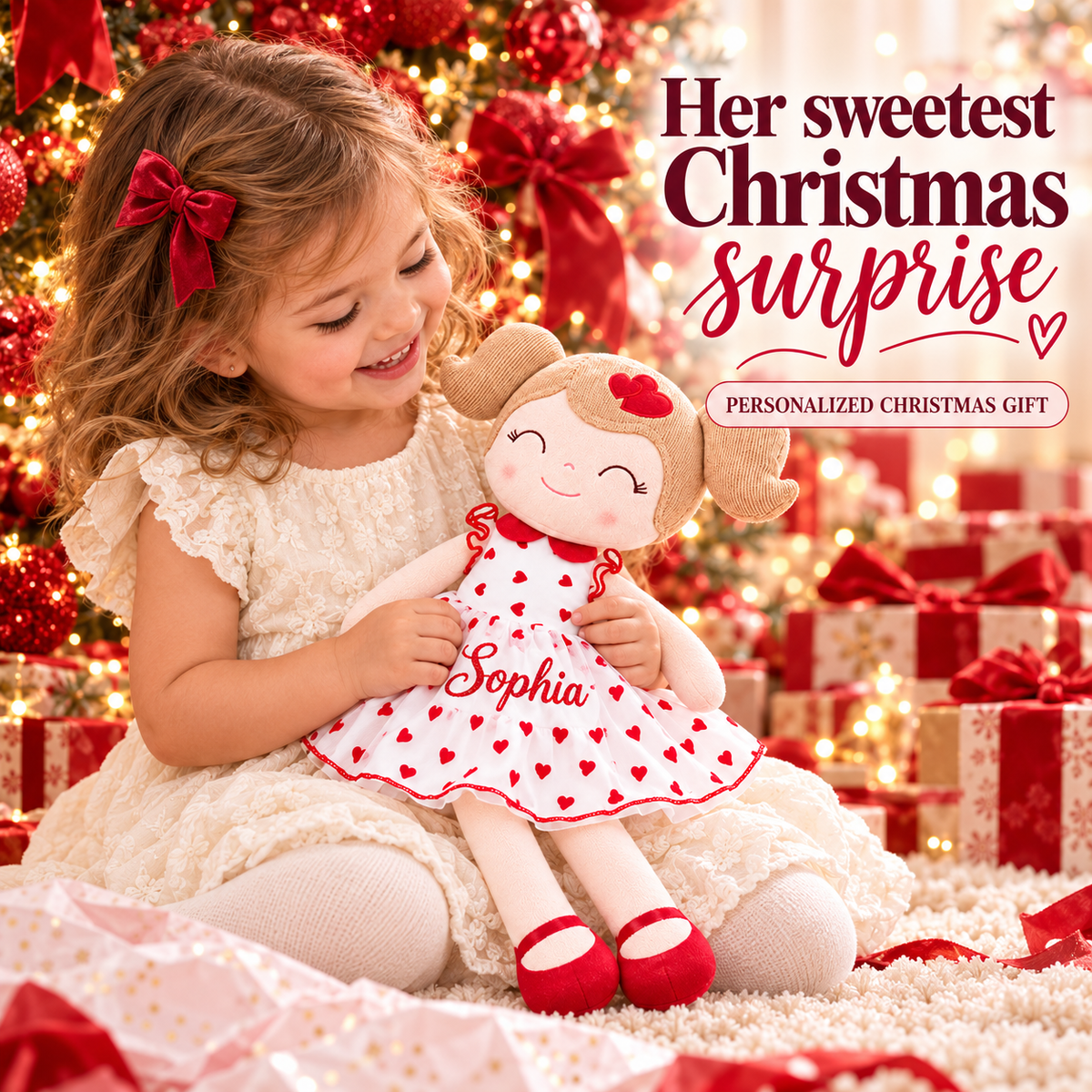 Gloveleya 16-inch red Heart Princess doll - personalized gift gallery 12