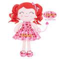 Load image into Gallery viewer, Gloveleya 12-inch Personalized Curly Hair Dolls Love Heart Dress Red Hair
